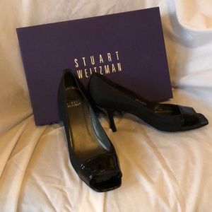 Stuart Weitzman black peep toed heels